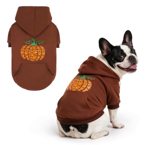 Thanksgiving Dog Hoodie for Medium Large Dogs (Khaki / Medium)