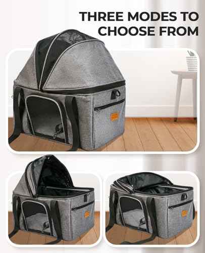 Top Expandable Cat Carrier with Semi (Blue / Medium)