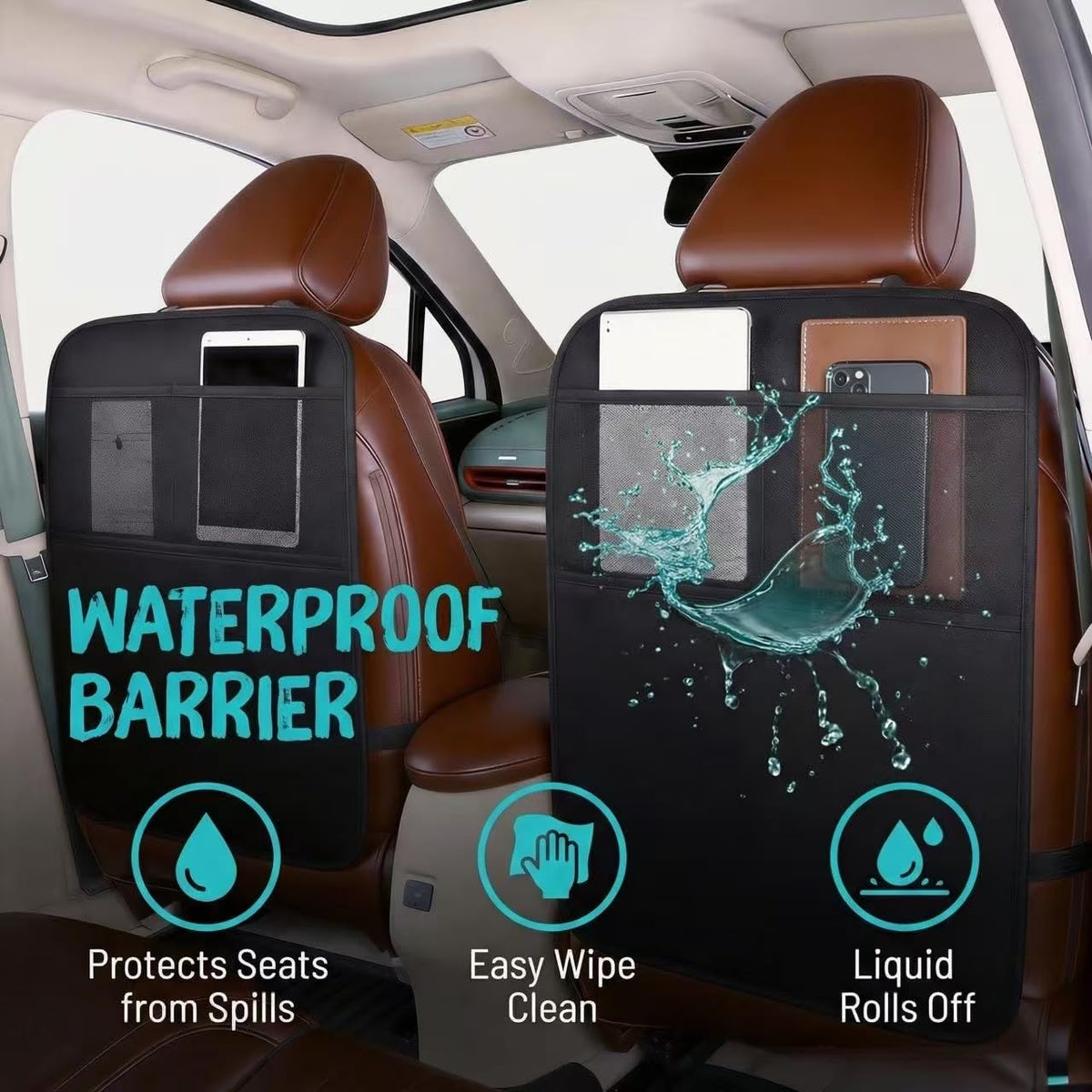 2 Pack Leather Car Seat Protector