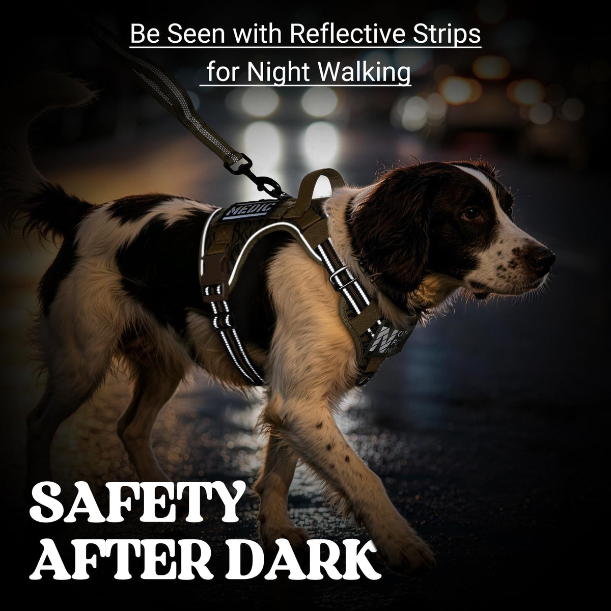 Tactical Dog Harness for Large (Brown Desert / Medium)