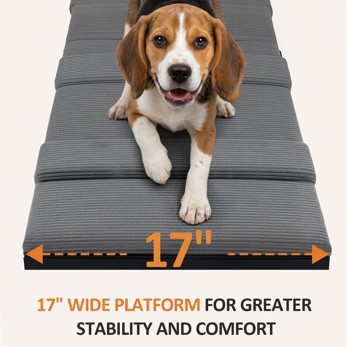 Dog Ramp for Bed & Couch (Small/35"L x 17"W x 13"-18"H)