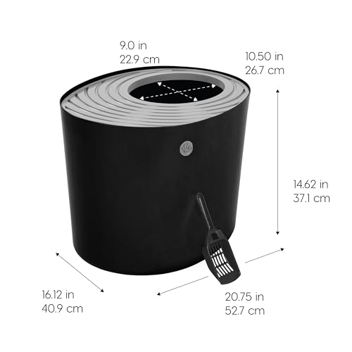 Top Entry Cat Litter Box (Top Entry / Black)