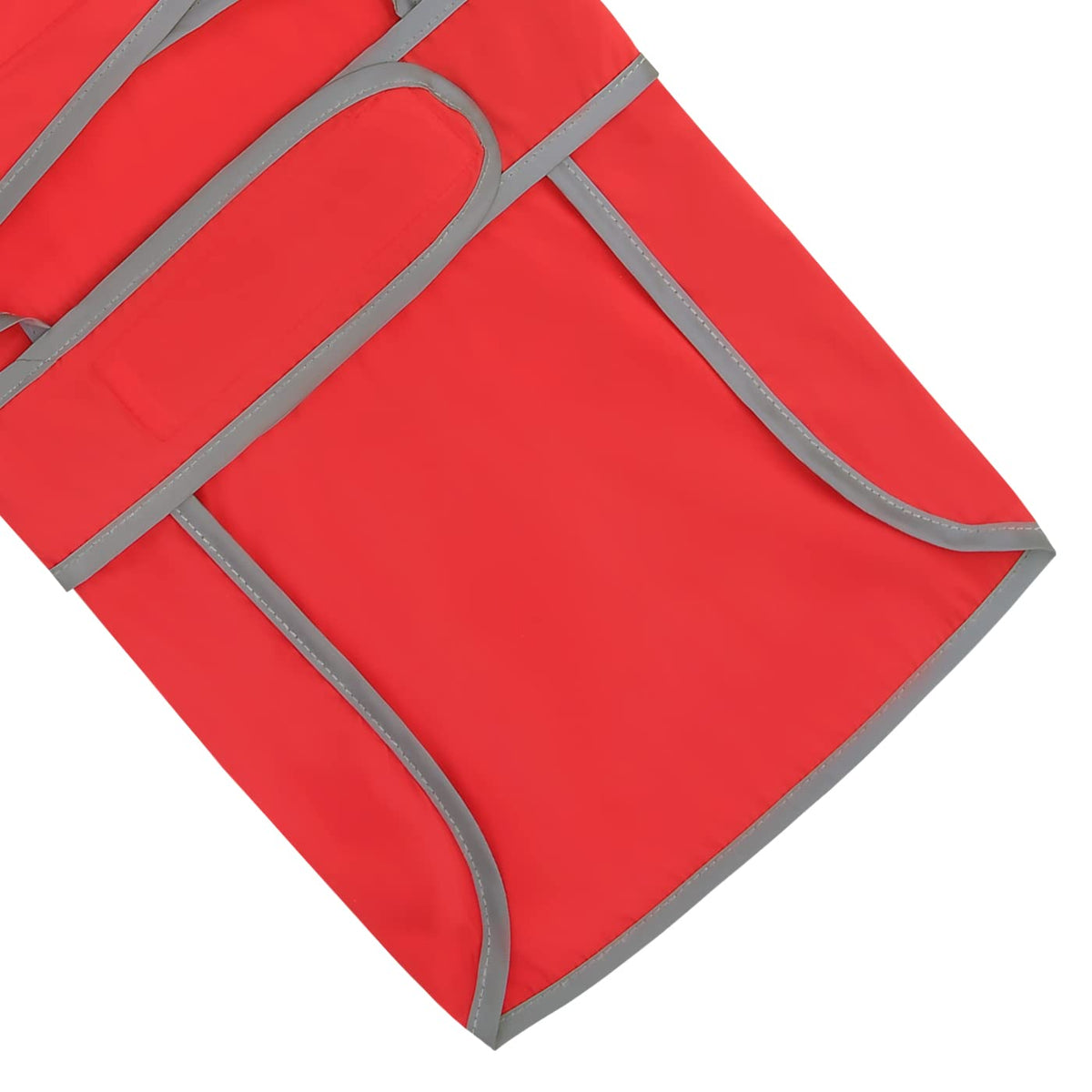 Clear Hooded Dog Raincoat Jacket Poncho with Dog Leash Hole Red 3XL (XXX-Large / Red)