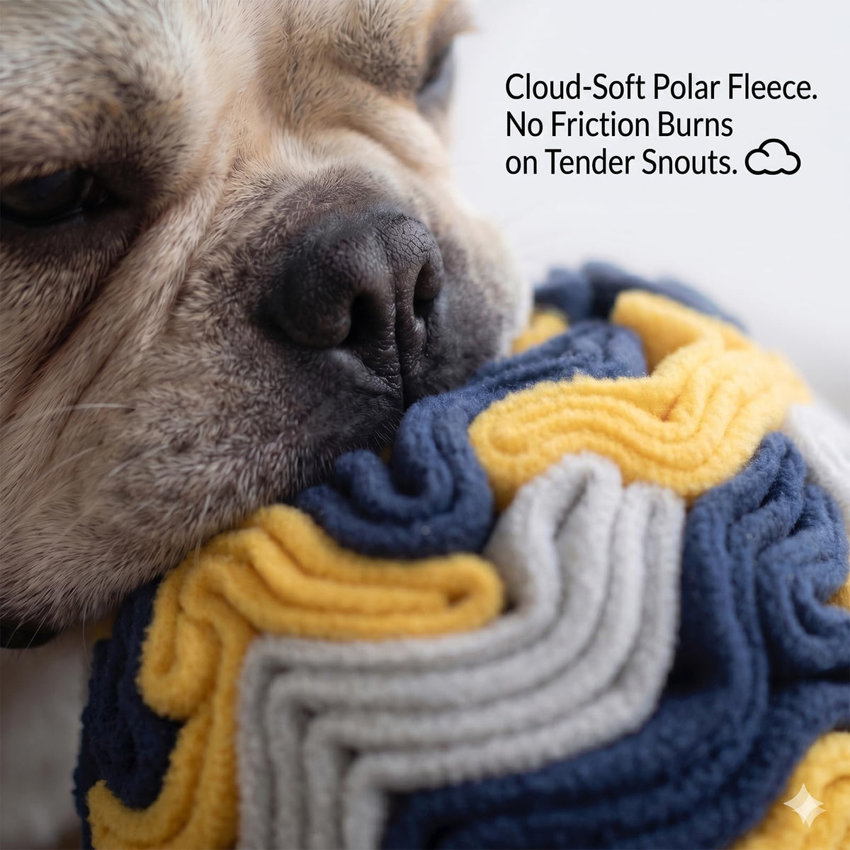 Snuffle Ball for Dogs (Navy&Yellow / Small)