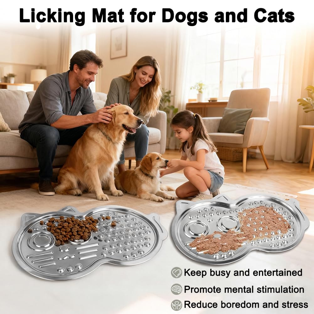 Stainless Steel Lick Mat for Dogs & Cats