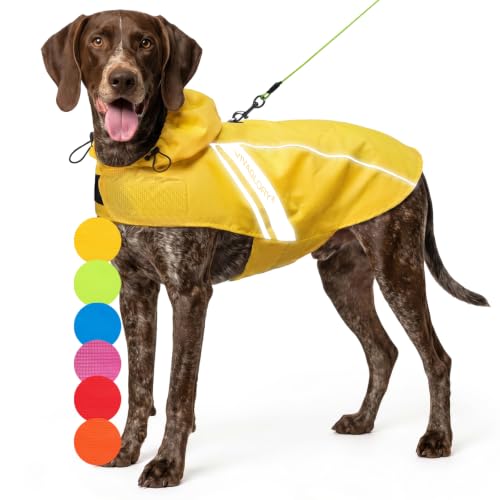 Dog Raincoat Wetoff Dog Rain Coat (Yellow / XL (30"-34" chest girth))