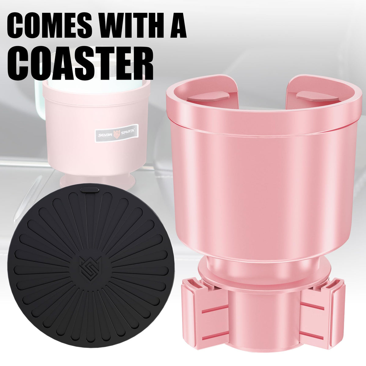 Car Cup Holder Expander for 32 (Large*1 / Pink)
