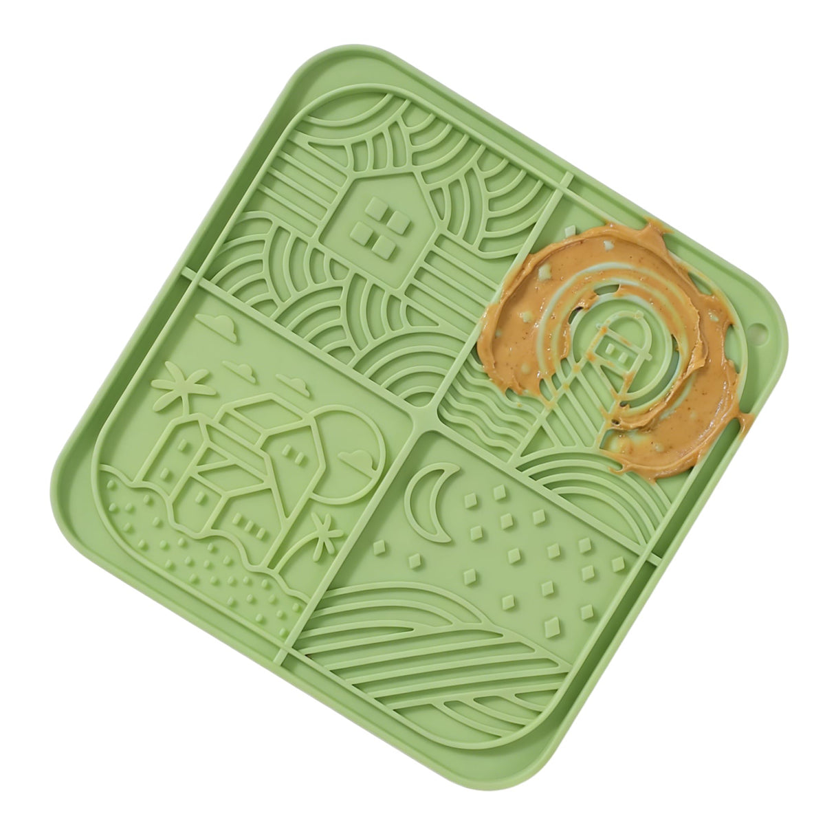 Dog Lick Mat with Suction Cups (Green)