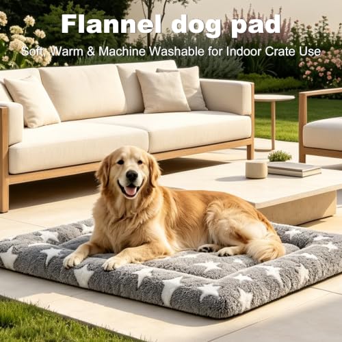 Dog Bed Mat Soft & Comfortable Dog Kennel Pad for Crate (XL(42"*28"*1.5") / Gray-1pc)