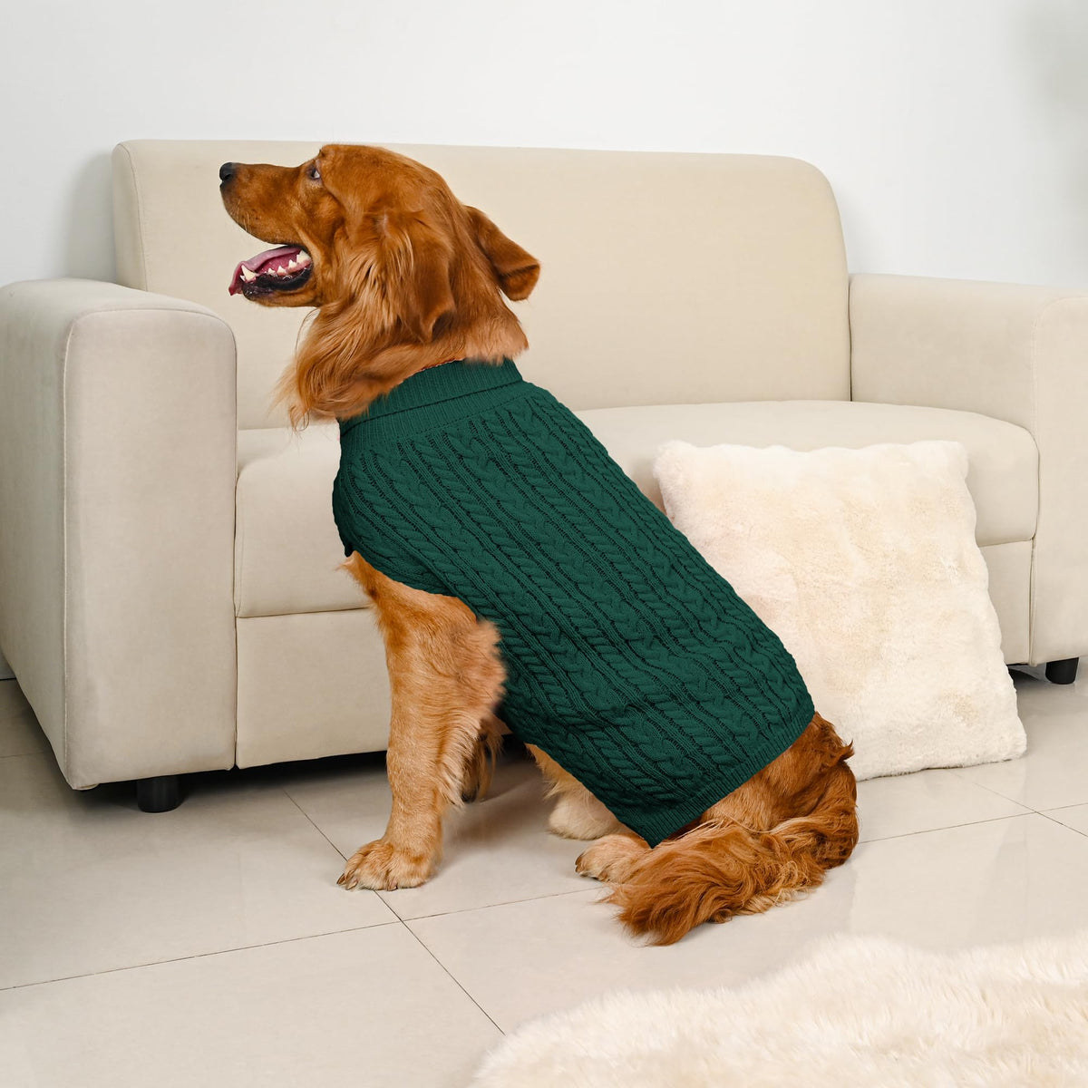 Dog Sweater 2 Pack for Large Dogs (Red & Green / XXX-Large)
