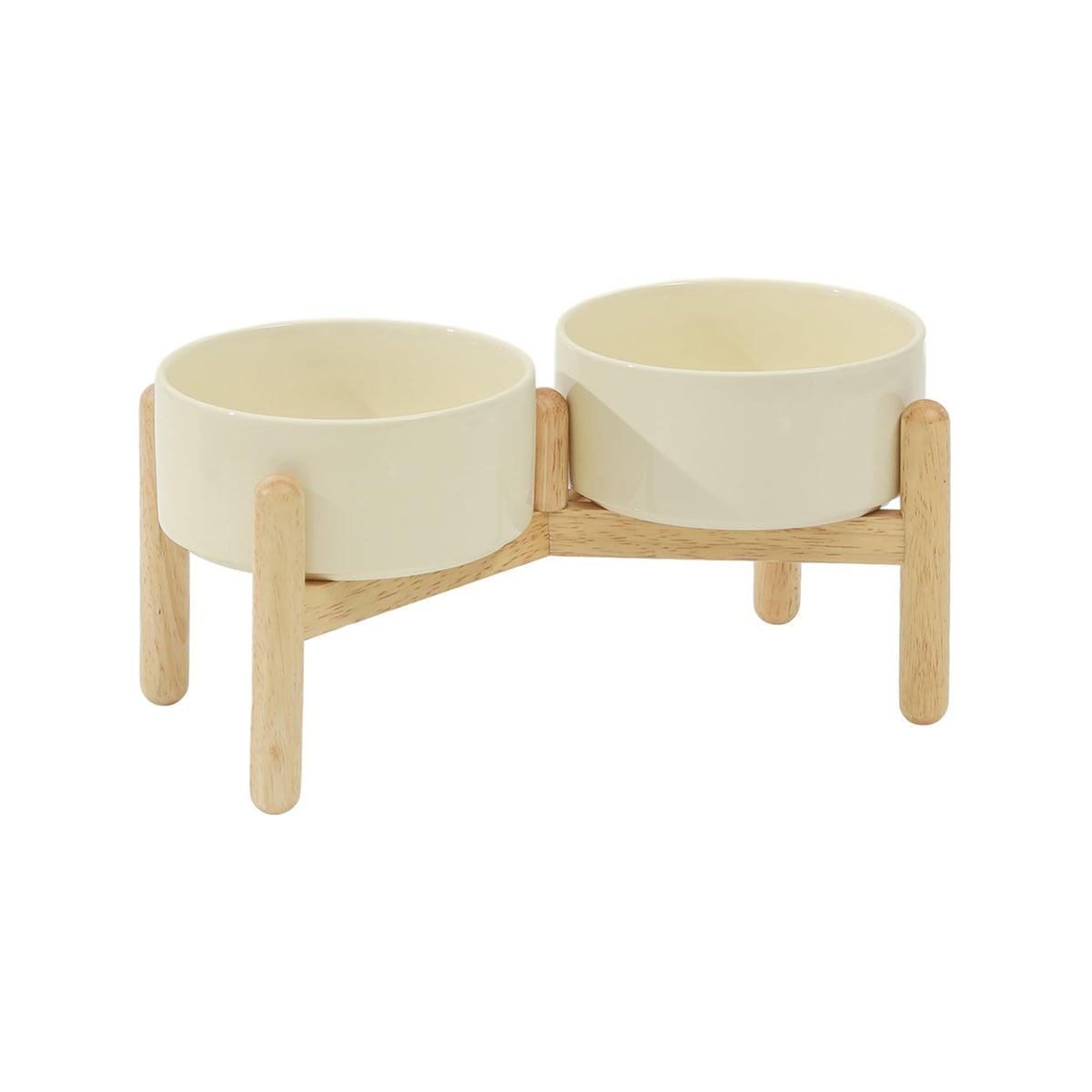 Ceramic Dog Bowls Elevated (Light Yellow)