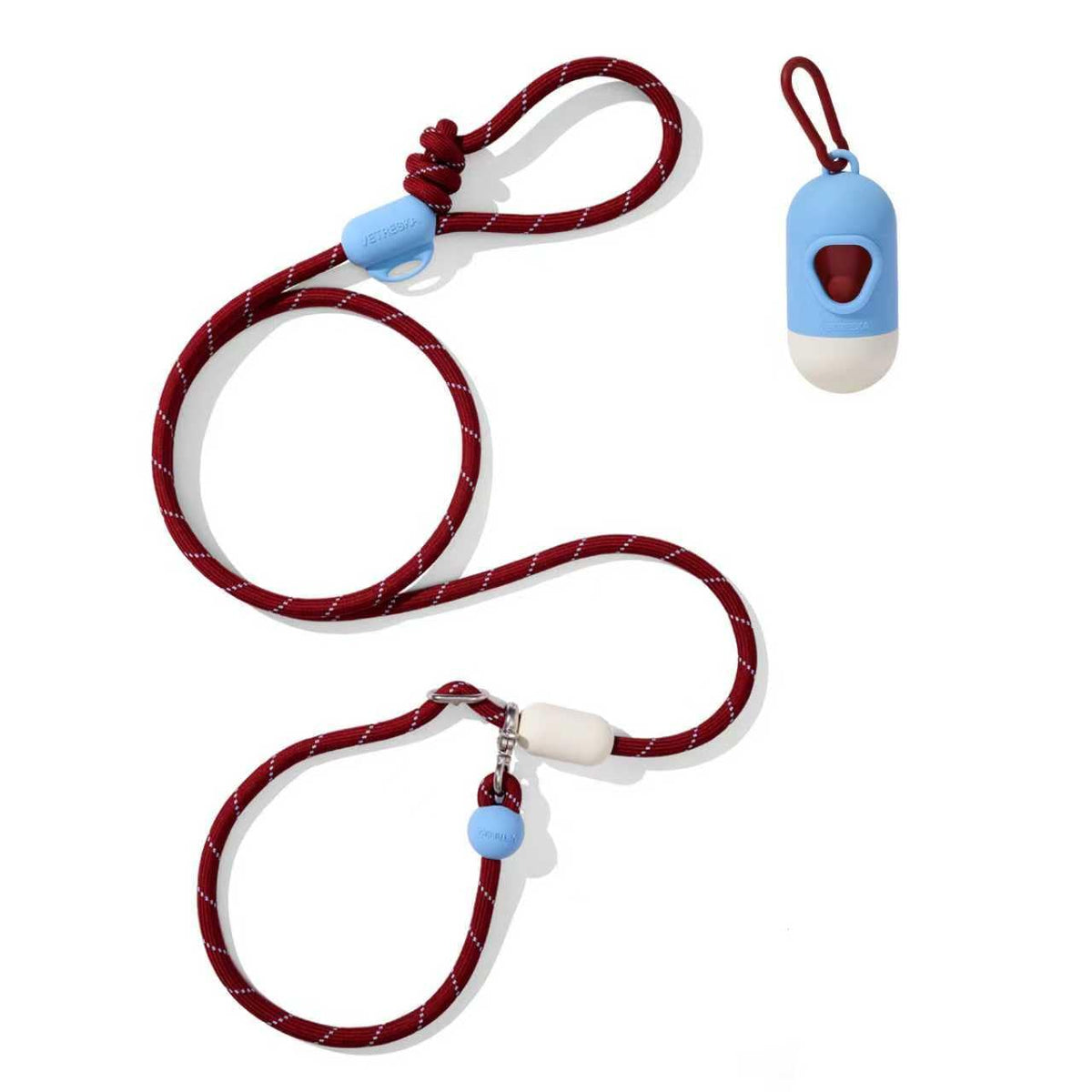 Hands Free Dog Leash (Mist&Merlot Red)