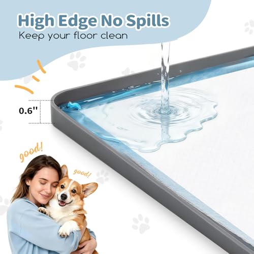 Silicone Pee Pad Holder for Dogs and Puppies (35.9"L x 24.9"W)