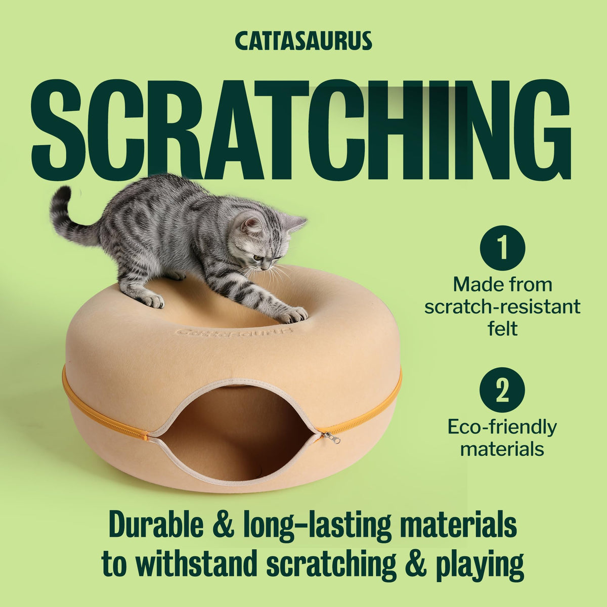 Peekaboo Cat Cave Donut for Multiple & Large Cats up to 30 (Pastel Macaron / Large)