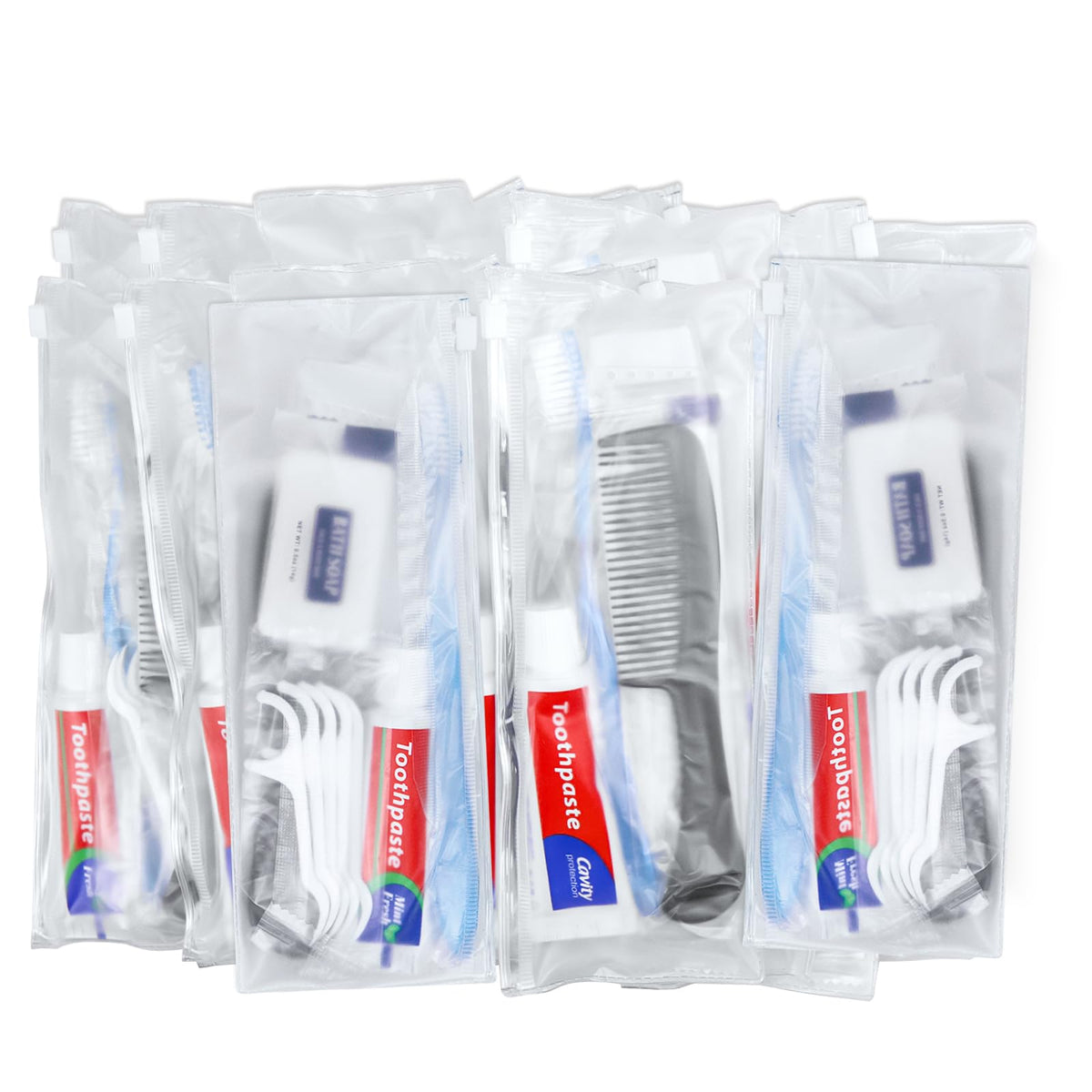 50 Sets Personal Hygiene Kit Basic Toiletry Kits Homeless Supplies (1 Count (Pack of 50))