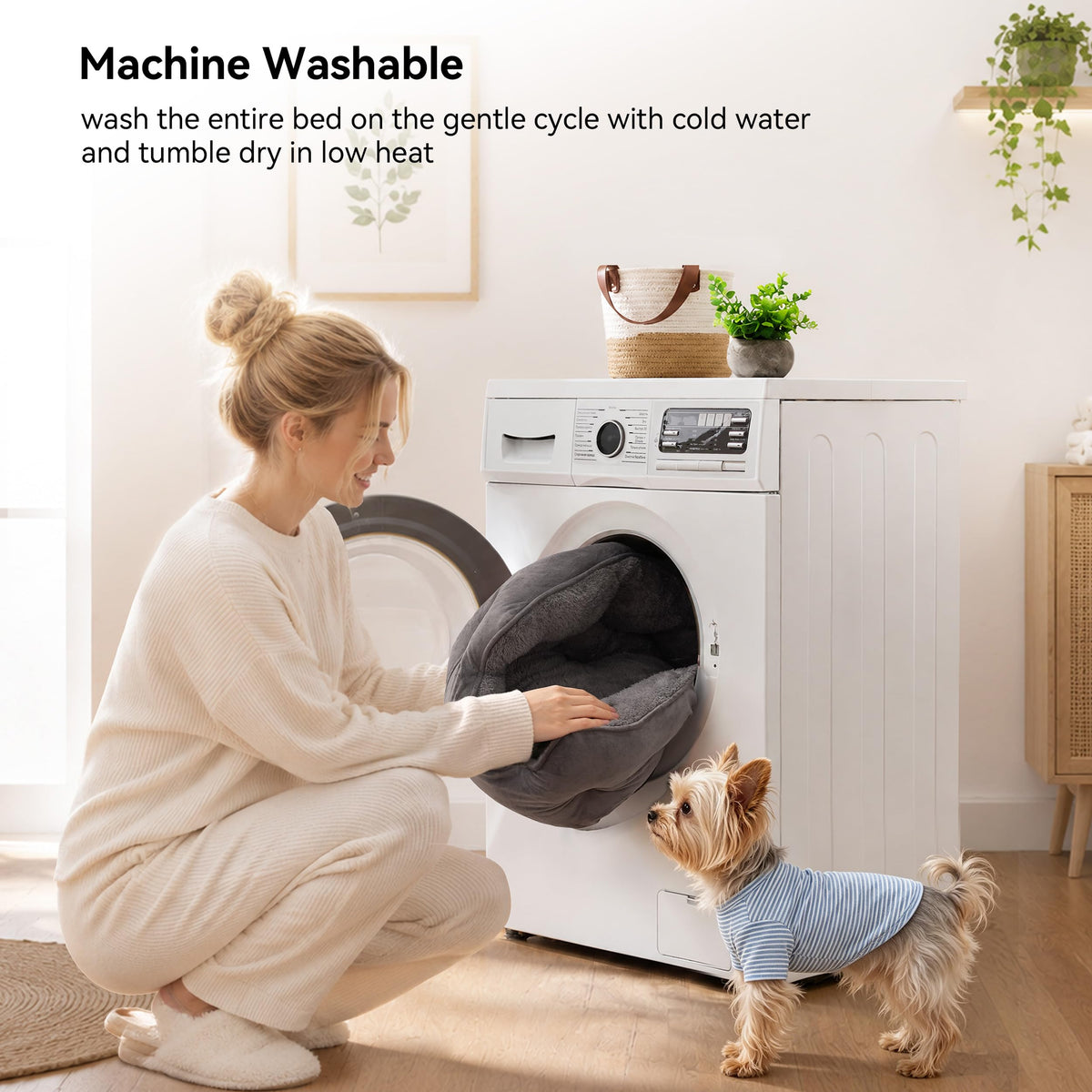 Small Dog Bed for Small Dogs (Small (Pack of 1) / Grey)