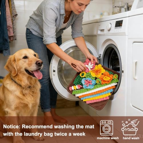 19.5" Large Snuffle Mat for Dogs (19.5"L x 19.5"W / blown)
