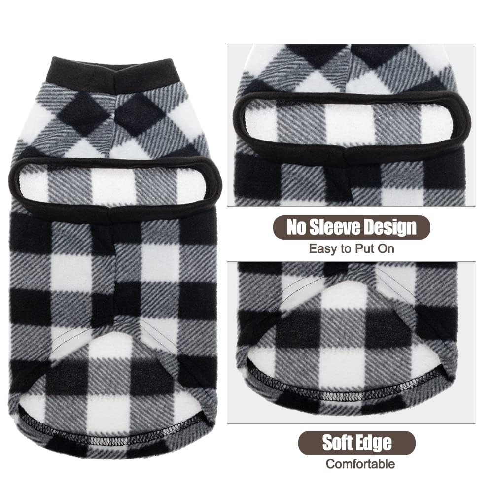 Cat Sweater Warm Fleece Pet Clothes for Cats Only (Black / Small)