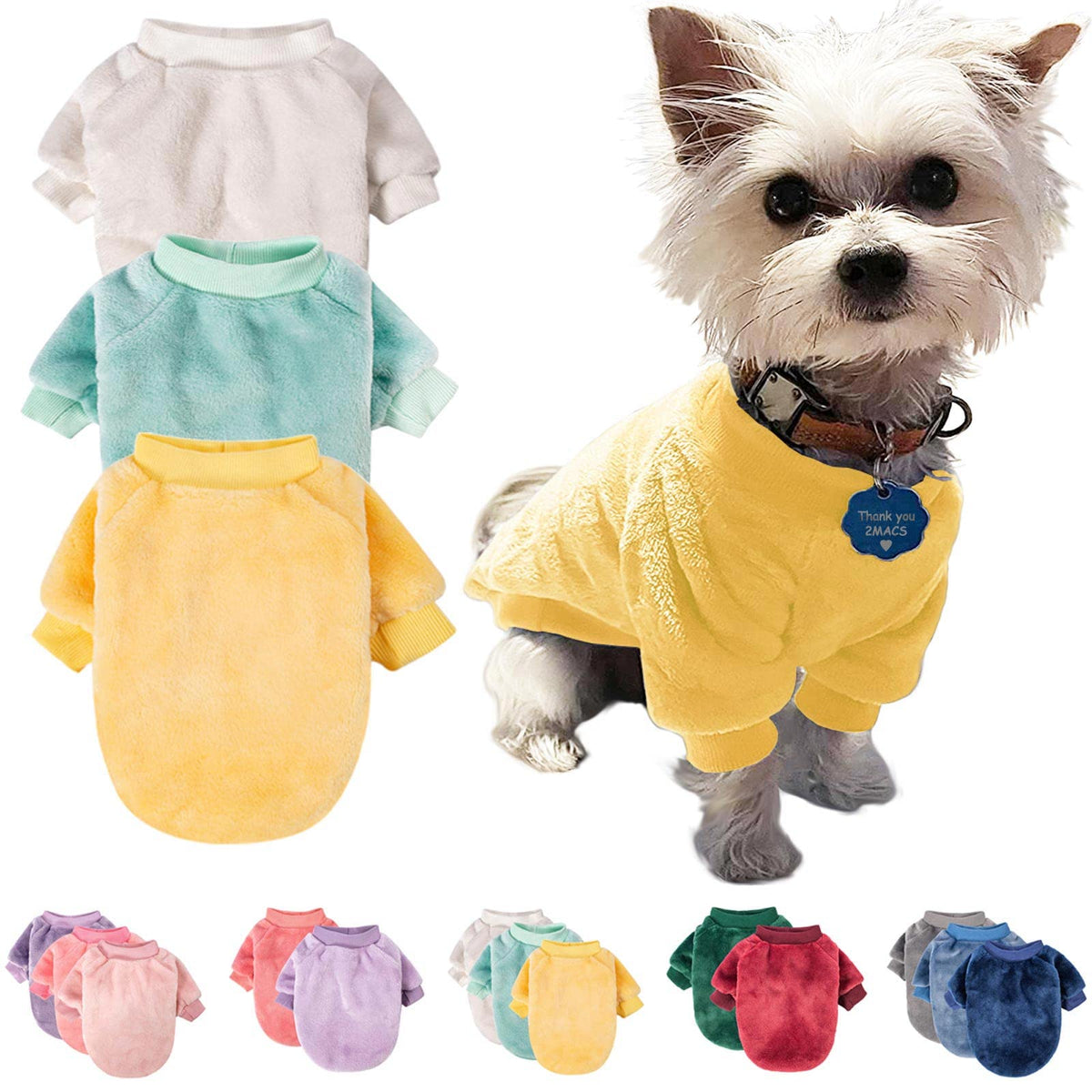 Dog Sweaters 3 (Beige,Light green,Yellow / XX-Large)