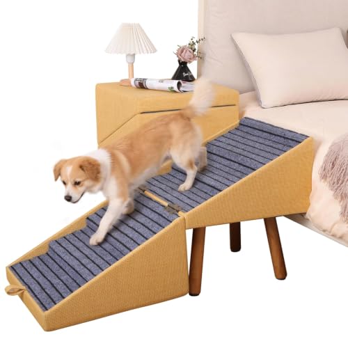21.06”H Dog Stairs for High Bed 6 (Yellow / XXL(21.06”H))