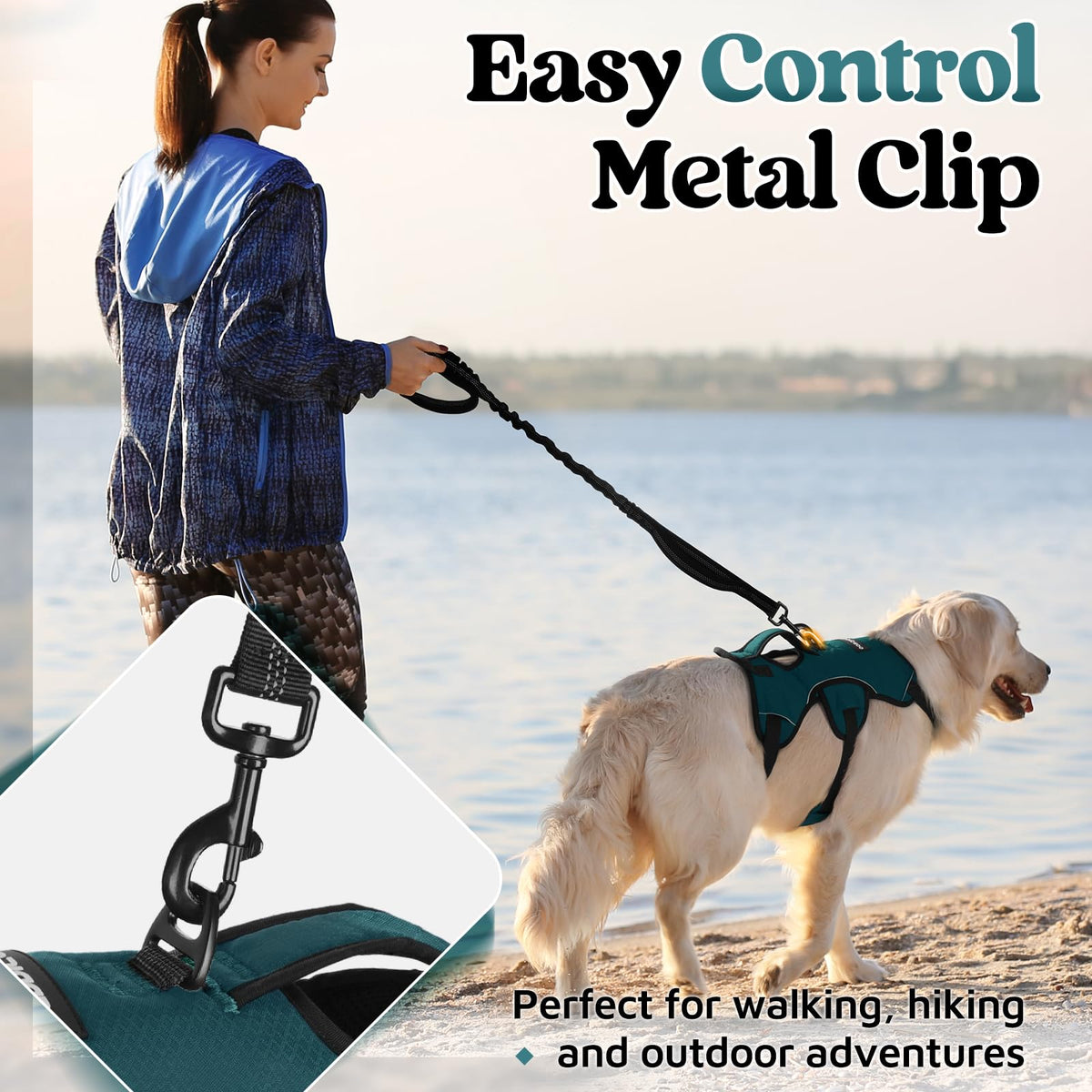 Escape Proof Dog Harness for Medium (Dark Green / Medium)