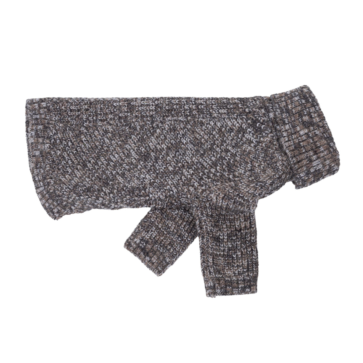 Chunky Knitted Dog Turtleneck Sweater (Large / Heather Black)