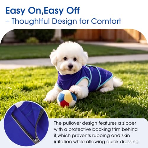 Calming Stress Relief Dog Anxiety Vest Coat that Soothes Puppy (Blue / Medium(Chest Girth:25.6"))