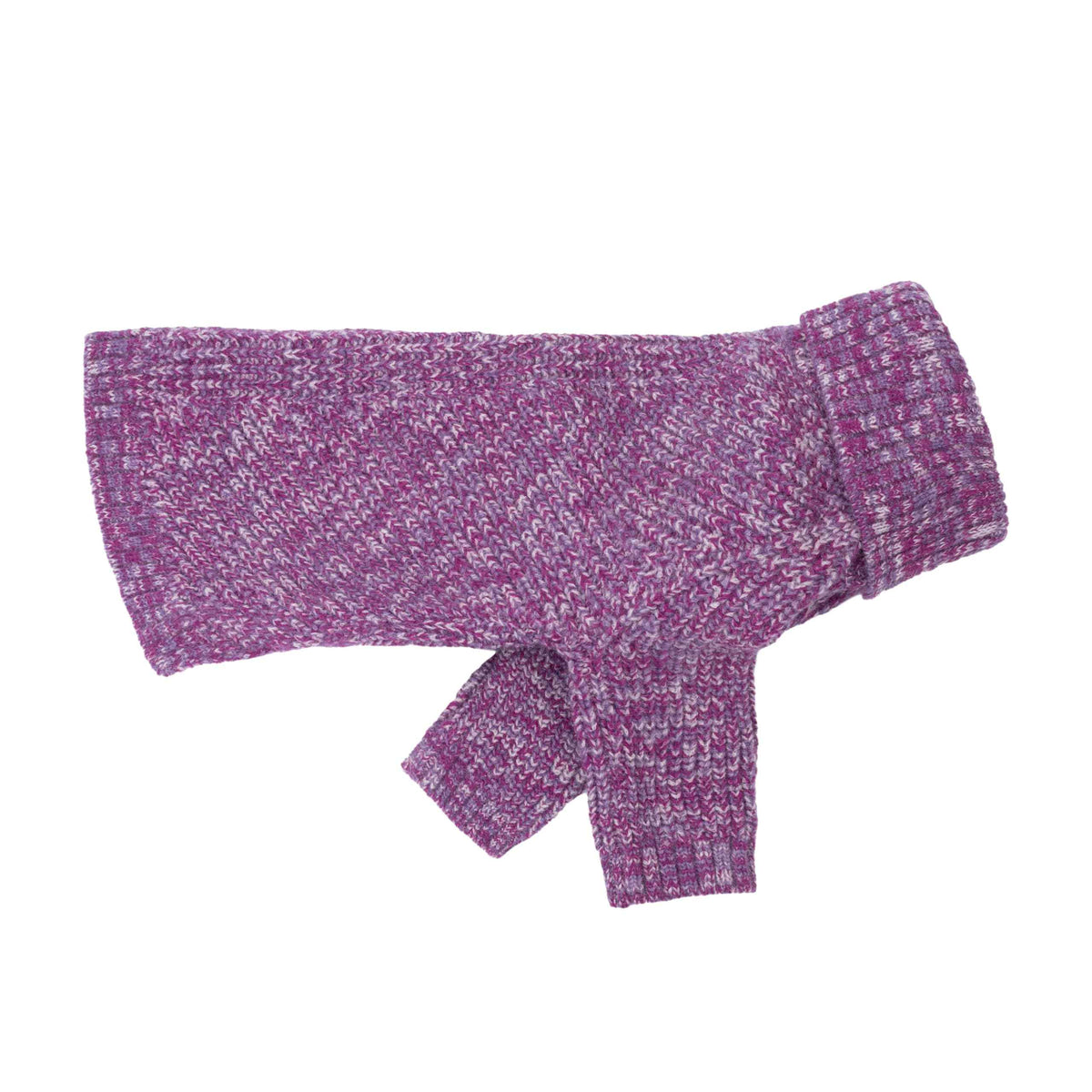 Chunky Knitted Dog Sweater (X-Small / Heather Purple)