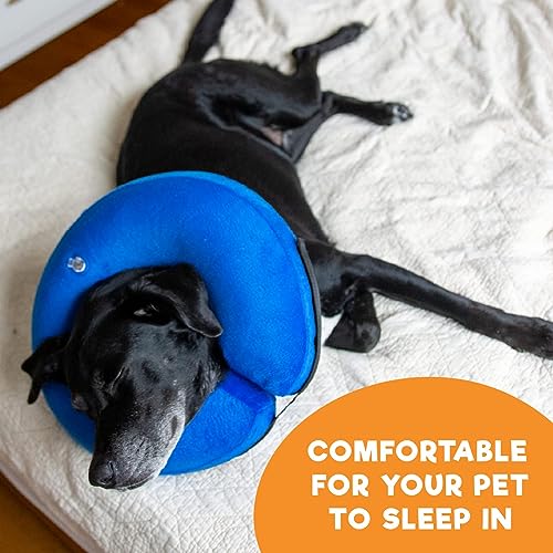 Inflatable Dog Cone Collar Alternative After Surgery Large (Tennis / Large [Neck:14"-18"])