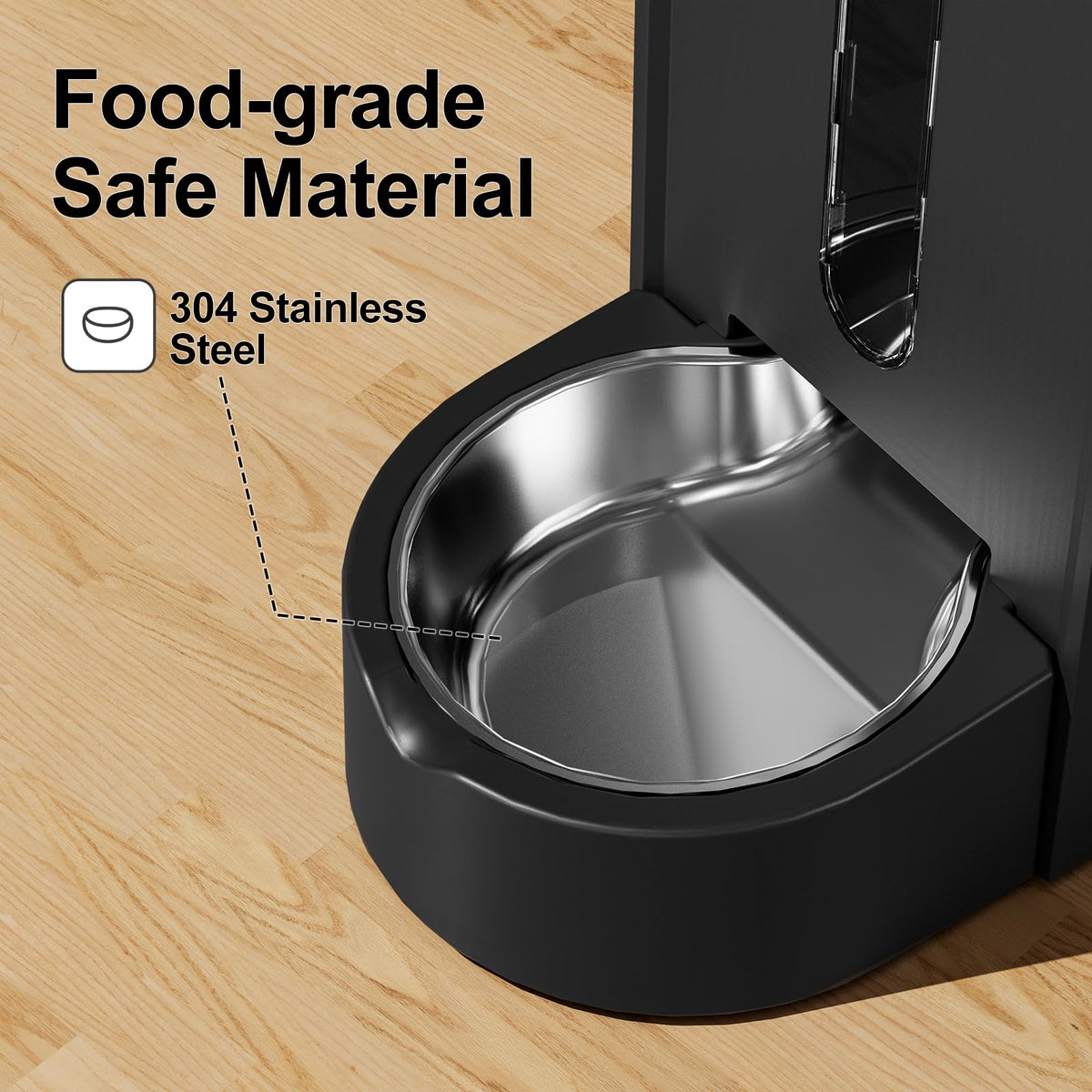 Gravity Automatic Cat Feeder (Extra Large（1.6 Gallons x 2） / Black)