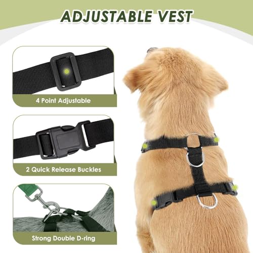 Dog Car Harness Seat Belt (Large / ·Green)