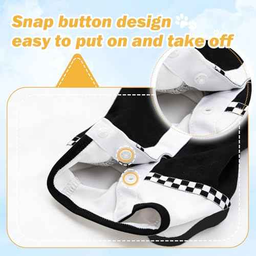 Dog Surgical Suit (Large / black and white)