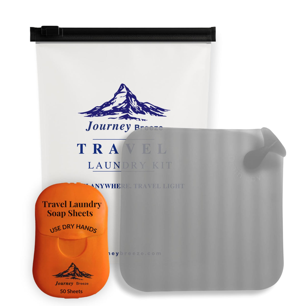 Travel Laundry Detergent Sheets with Universal Sink Stopper (Pocket Sheets (50) + Sink Stopper)