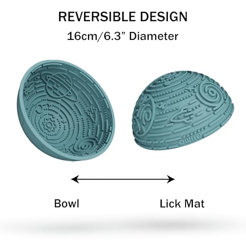 Slow Feeder Bowl & Lick Mat for Dogs (Light Blue / 6.3 inches)