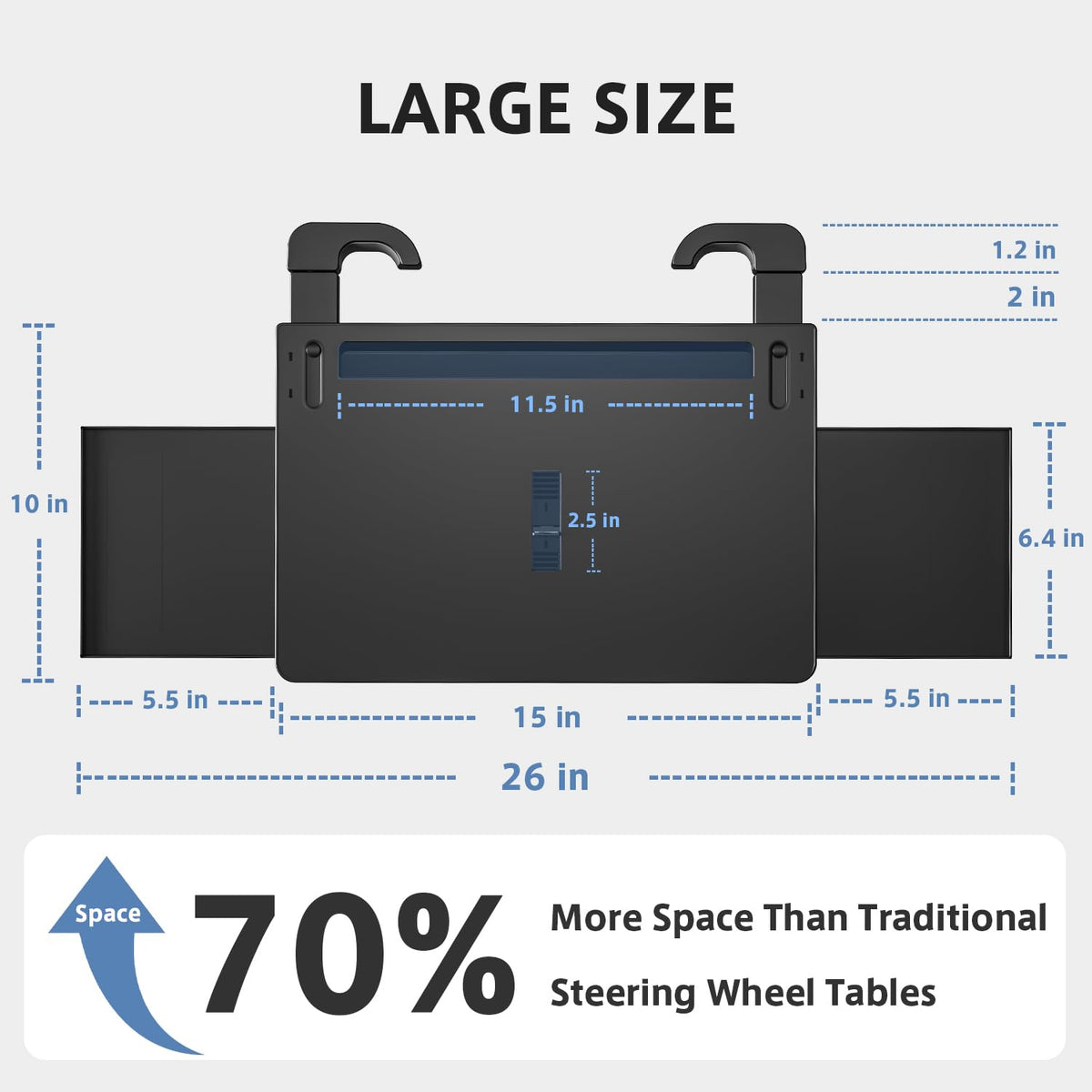 Steering Wheel Tray (Black)