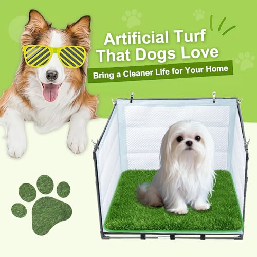 Dog Pee Pad Holder with Artificial Grass (Small)
