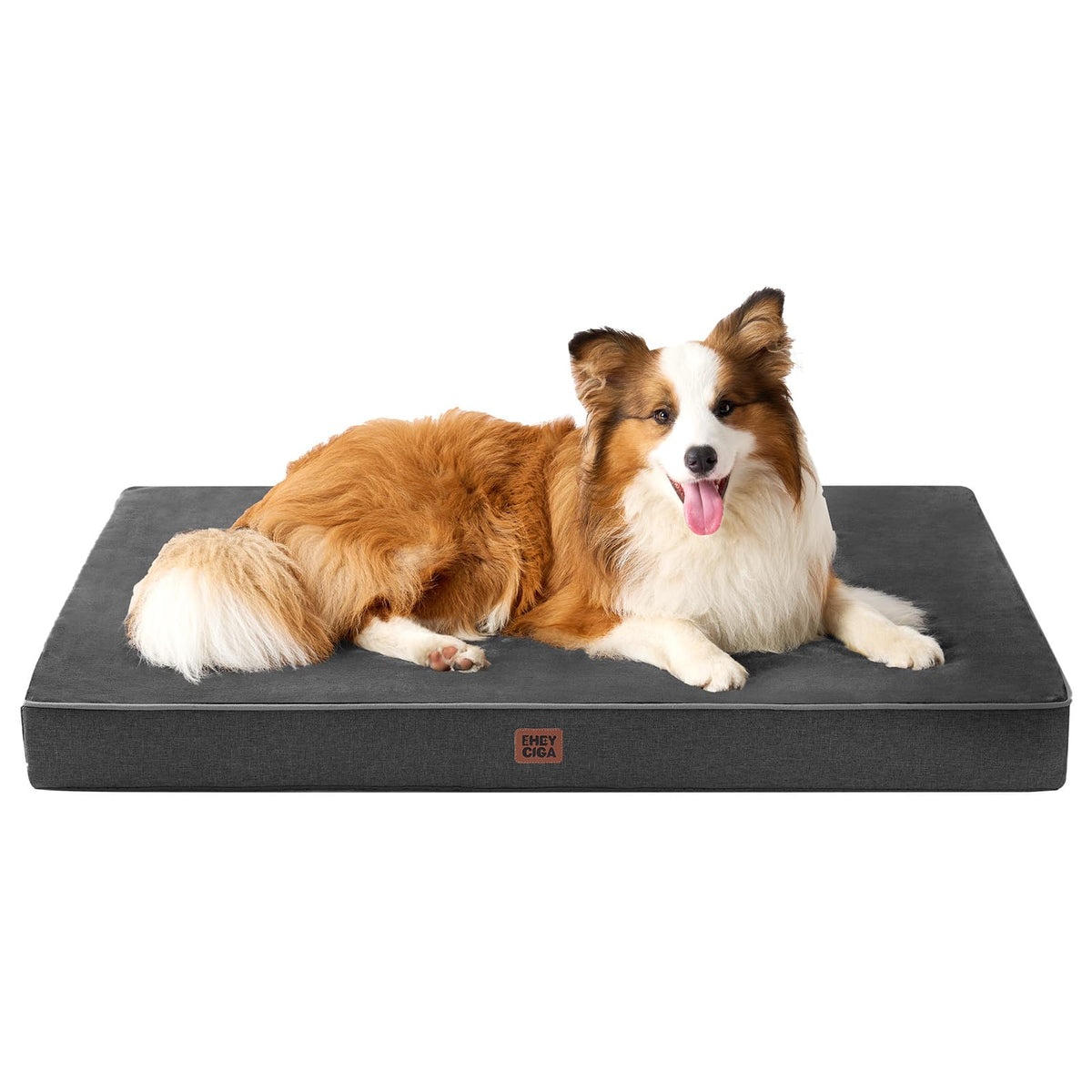 Washable Dog Bed Large Size Dog Waterproof (Dark Grey / 36*27*3 Inches)