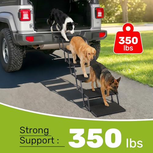 Foldable Dog Steps for High SUV Truck (6 Steps)