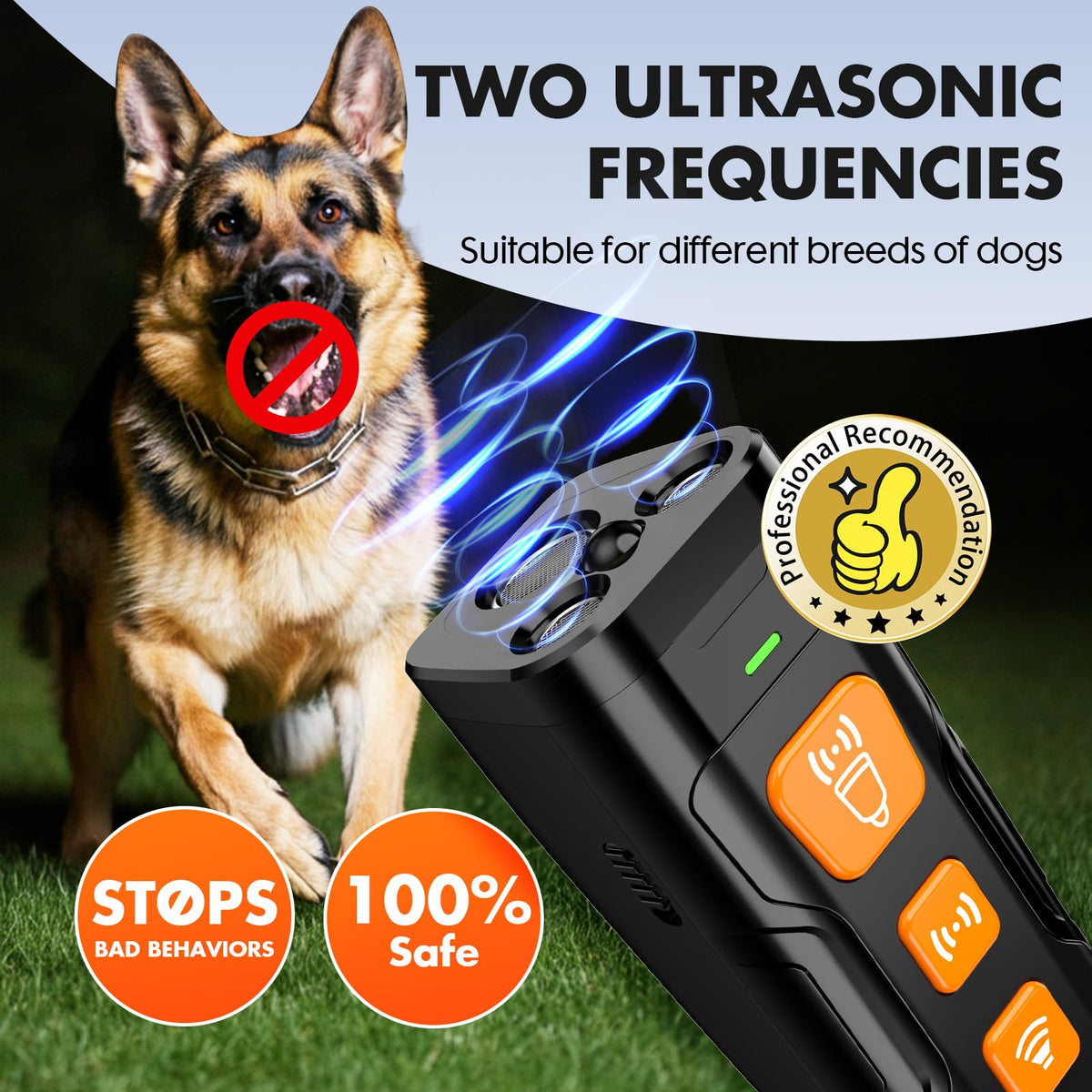 Dog Bark Deterrent Device (Black)