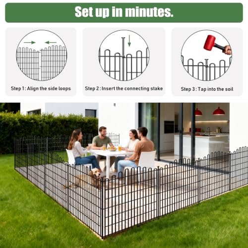 15 Panels No Dig Decorative Garden Fence (33 in(H) X 29 in(L))