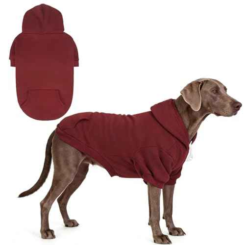 Dog Hoodie for Large Medium Small Dogs (Deep Red / XX-Large)