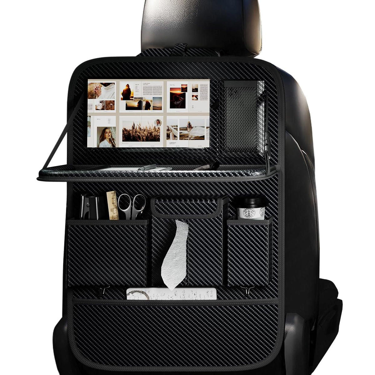 Car Seat Organizers (Carbon Fiber / 1 Pcs)