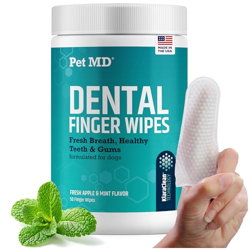 Pet Dental Finger Wipes for Dogs (50 Count (Pack of 1))