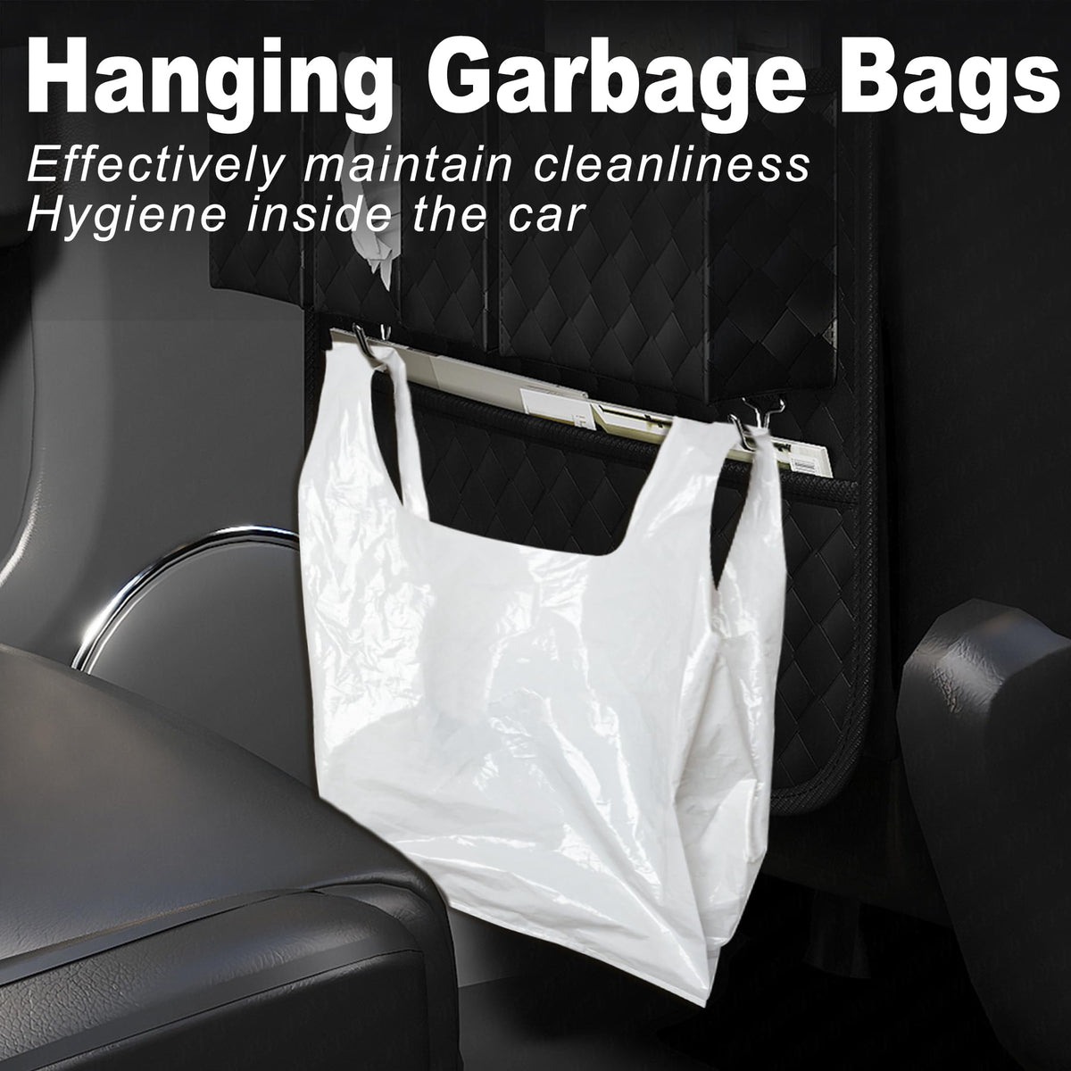 Car Seat Organizers (Woven Black / 1 Pcs)