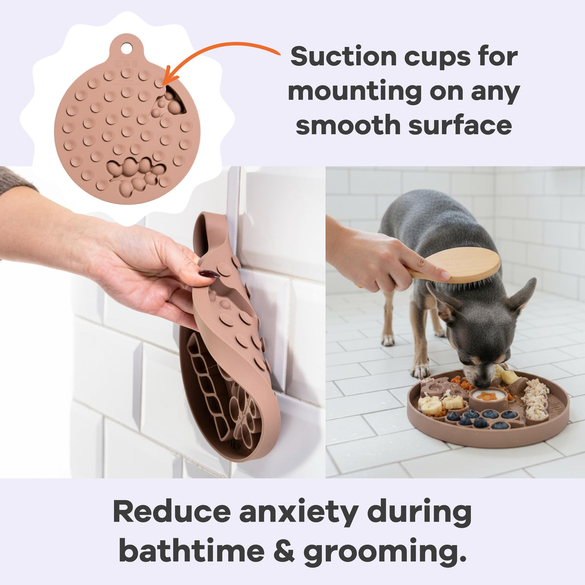 Charcuterie Dog Lick Mat for Slow Feeding & Anxiety (Toast)