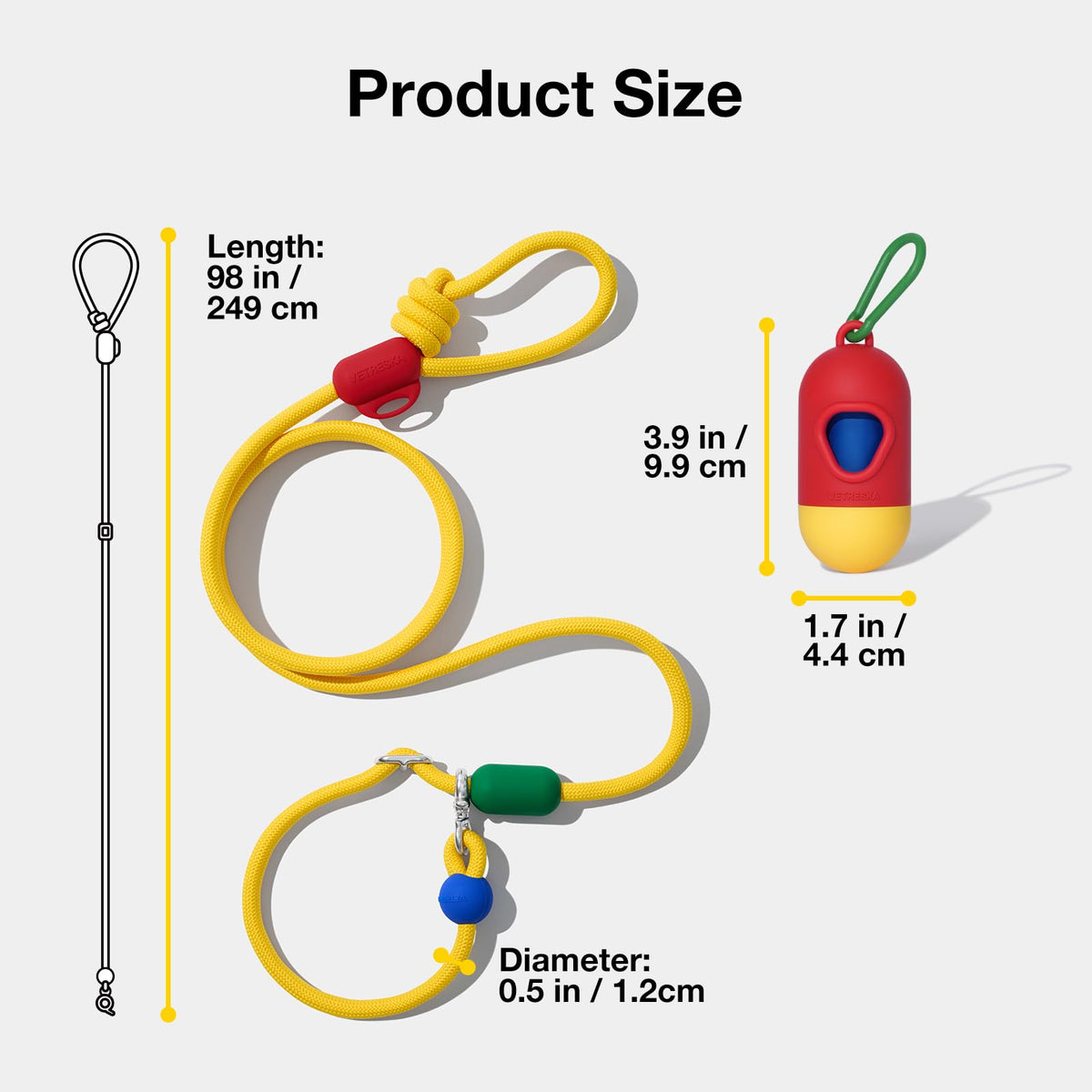 Hands Free Dog Leash (Chroma Yellow)