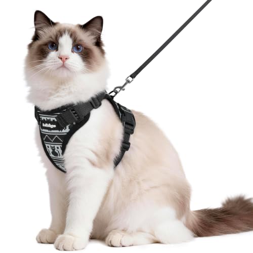 Cat Harness and Leash Set (M / Pixel Tabby)