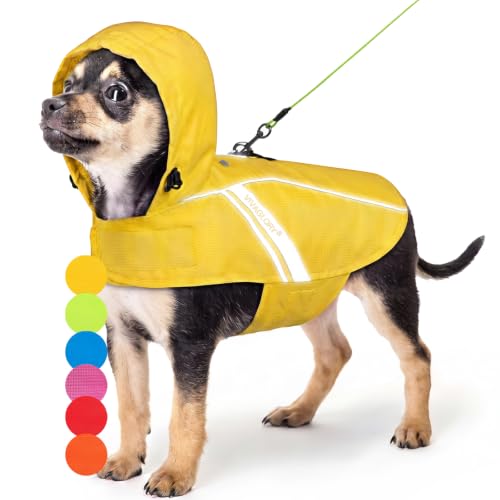 Dog Raincoat Wetoff Dog Rain Coat (Yellow / XXS (13"-15" chest girth))