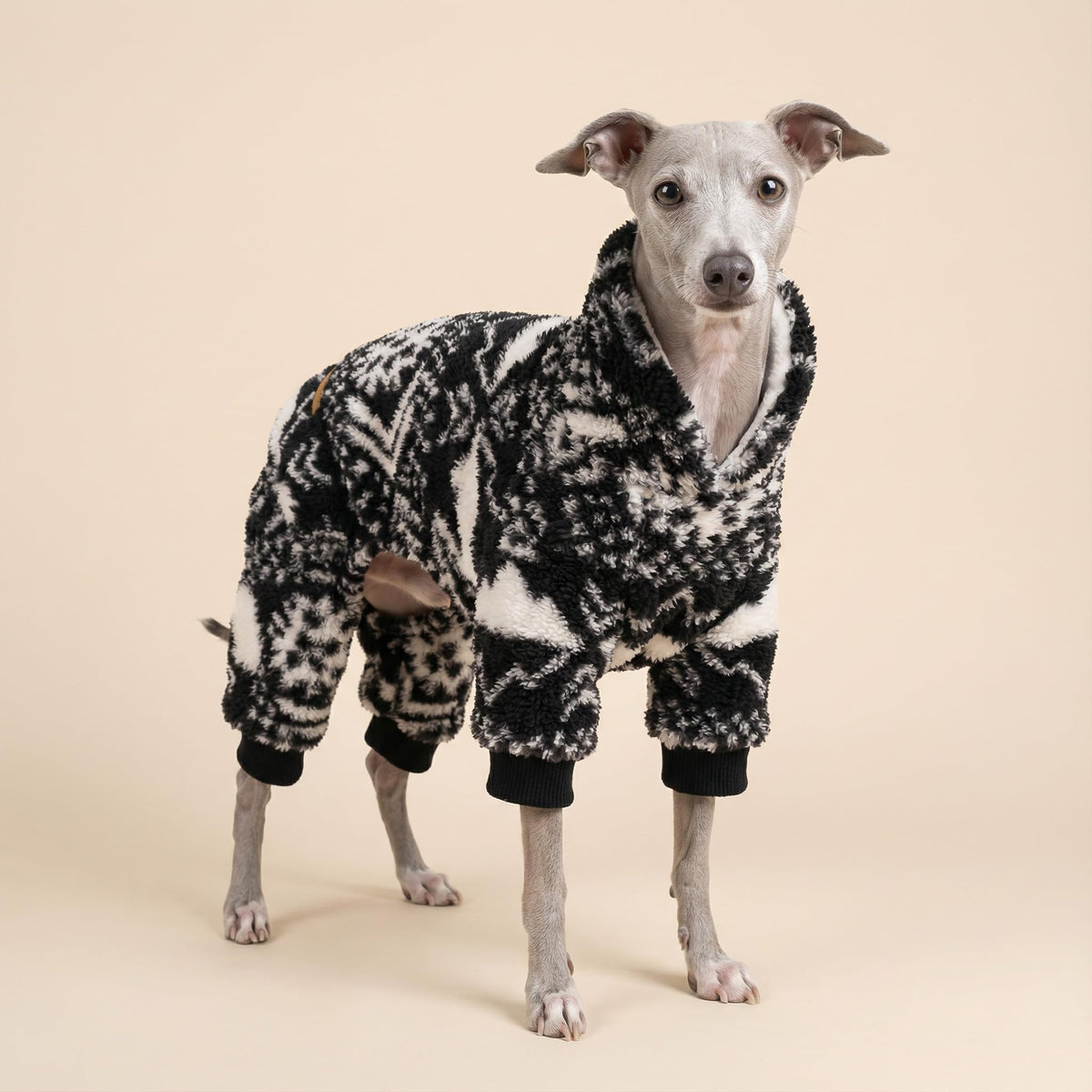 Fuzzy Snowflake Dog Flecce Pajamas (Large / Snowflake)
