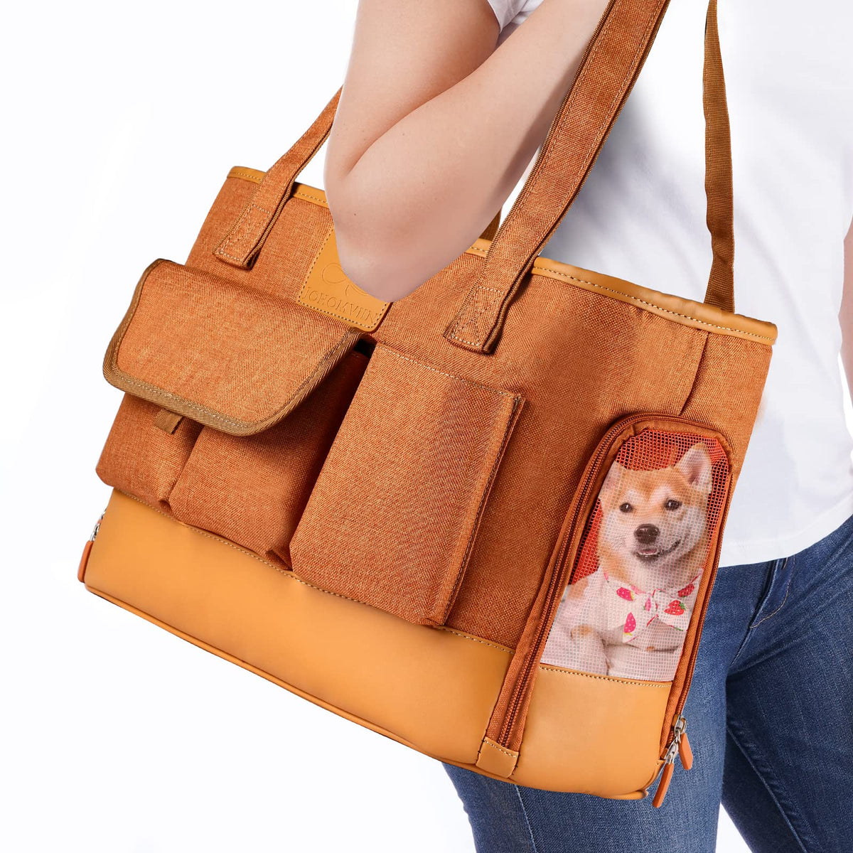 Cat Carrier Dog Carrier (Brown)